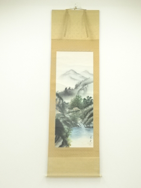 JAPANESE HANGING SCROLL / HAND PAINTED / LANDSCAPE
